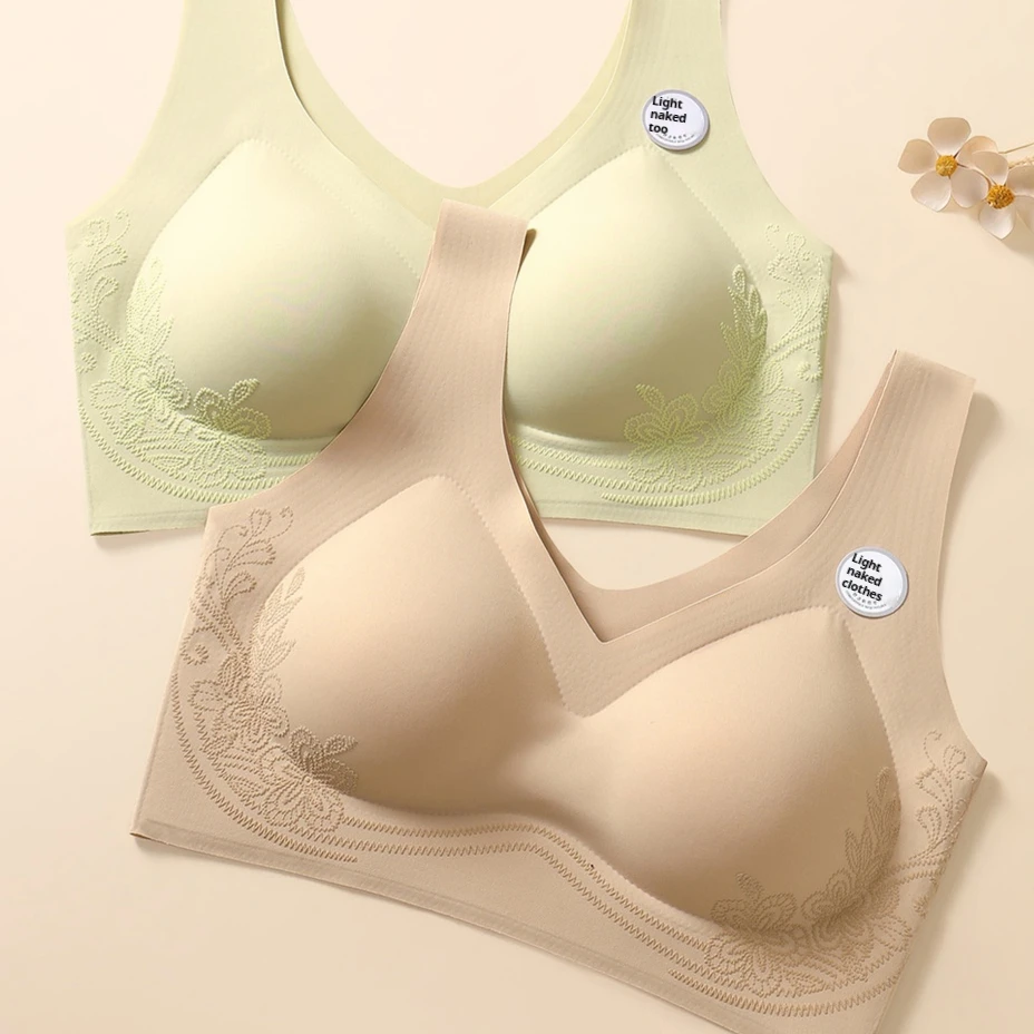 Three-dimensional Drop Cup Push up Bra U-shaped Back Smooth No Trace Women s Bra Traceless Beautiful Breast Bra
