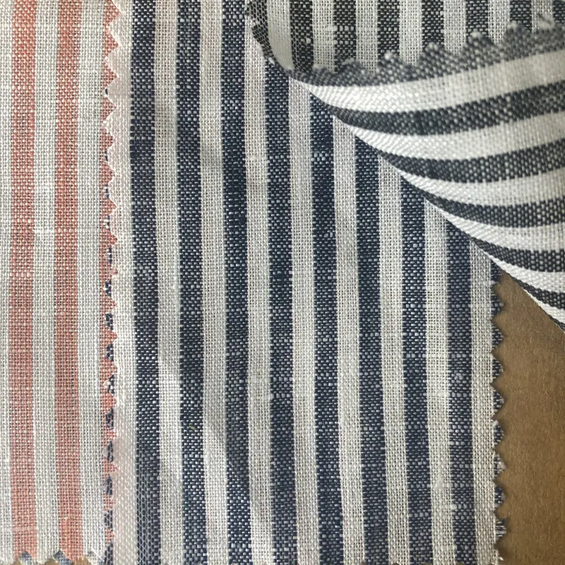 Высокое качество OEKO-TEX Сертифицированный крашенная в пряже узоров Чистейшая льняная ткань для одежды подушки постельные принадлежности