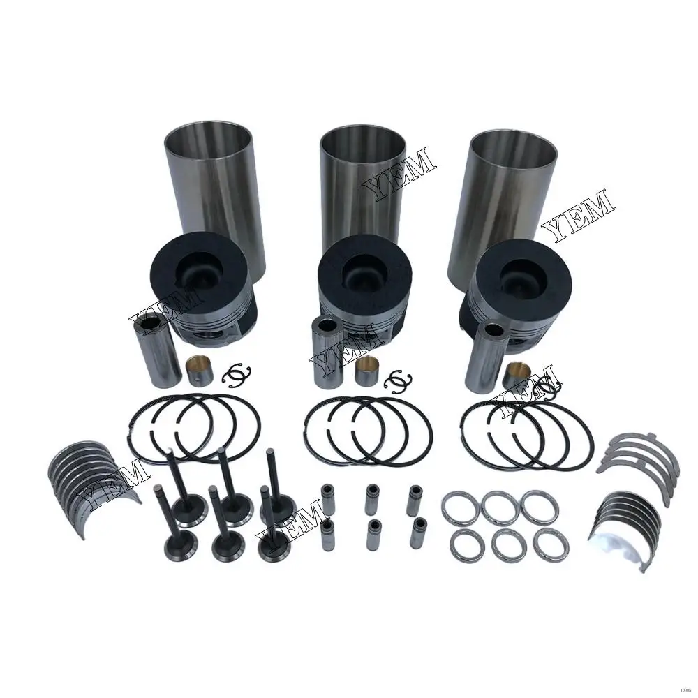 Rebuild Kit With Piston Ring Piston Valve Bearings Set Fit for Kubota D3200