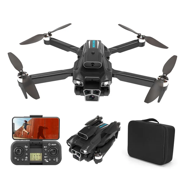 RC Drone Electrically Adjustable 4K Three Camera GPS Drones Profesional Long Distance Quadcopter Drone