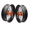 jante noire moyeu orange