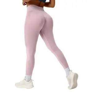 Hip Lifting Seamless Fitness Pants Tight Yoga Leggings Women's Cycling Running Sports Pants High Waisted Abdominal Yoga Pants