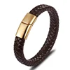 Gold buckle brown leather