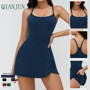 Wholesale High Quality Adjustable Straps Casual Dress Tennis Wear for Women Quick Drying One Piece Golf Tennis Jumpsuit