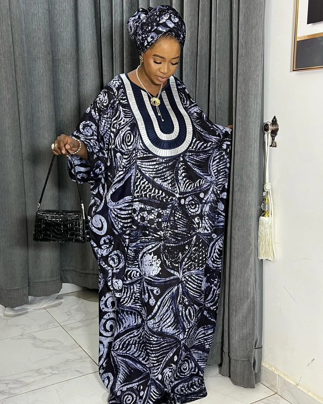 Shop Our African Best Selling Hot Design Dress Set with Scarf