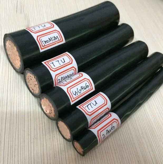 0.6/1kv Single Core Low Voltage TTU 250 300 400 500 600 700 800 1000 MCM Copper Conductor Xlpe Power Cable Wire