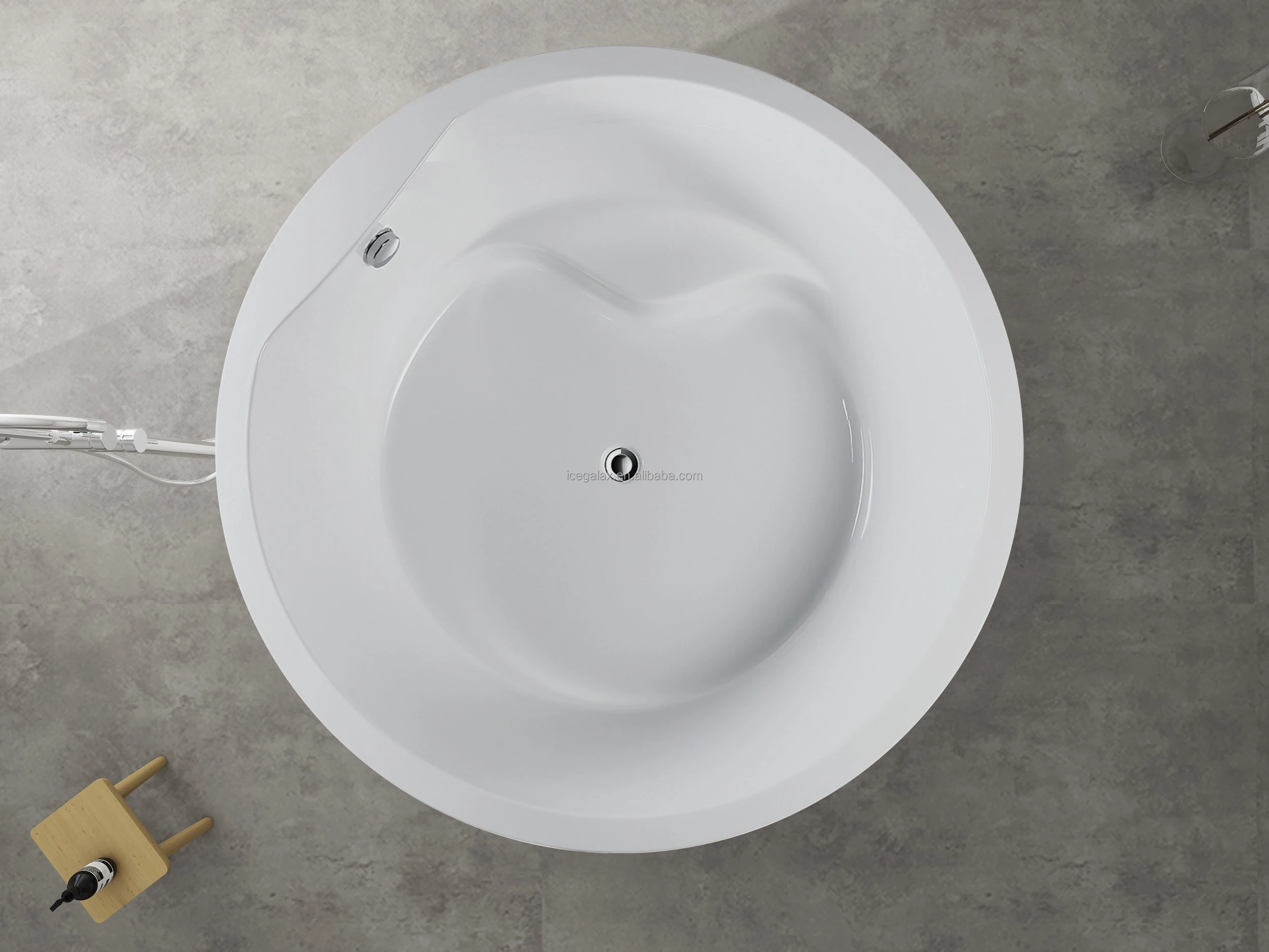 Icegalax Factory Hot Sale Modern Design Bath Freestanding Tub Round