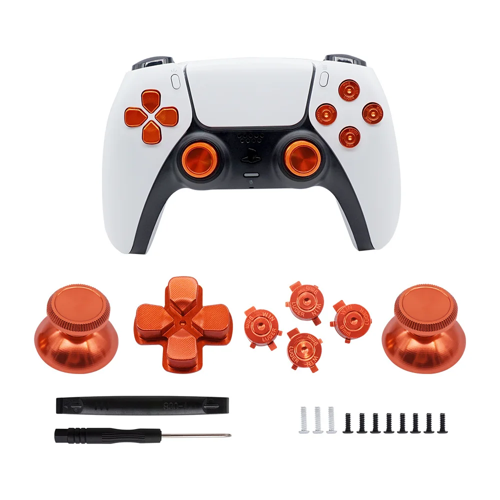 Controlador inalámbrico Laudtec LX329 placa luminosa con tecla cruzada botón pequeño con tapa de joystick para PS5  