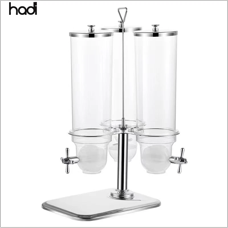 Commercial Hotel Breakfast Cereal Dispenser Acrylic Triple Countertop ...