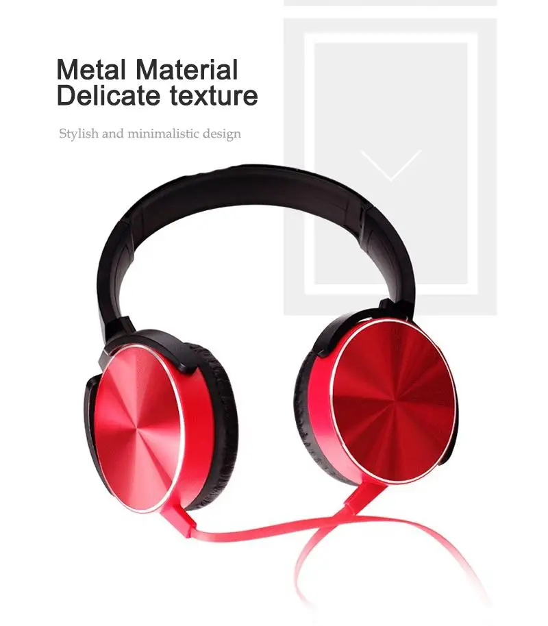 Extra Bass Headphones 3.5mm Aux Gaming 