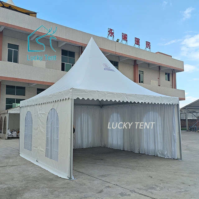 White Ceiling Curtain 5x5m Outdoor Popular Event Pagoda Tent for Wedding Party Celebration B line Tent in Kenya