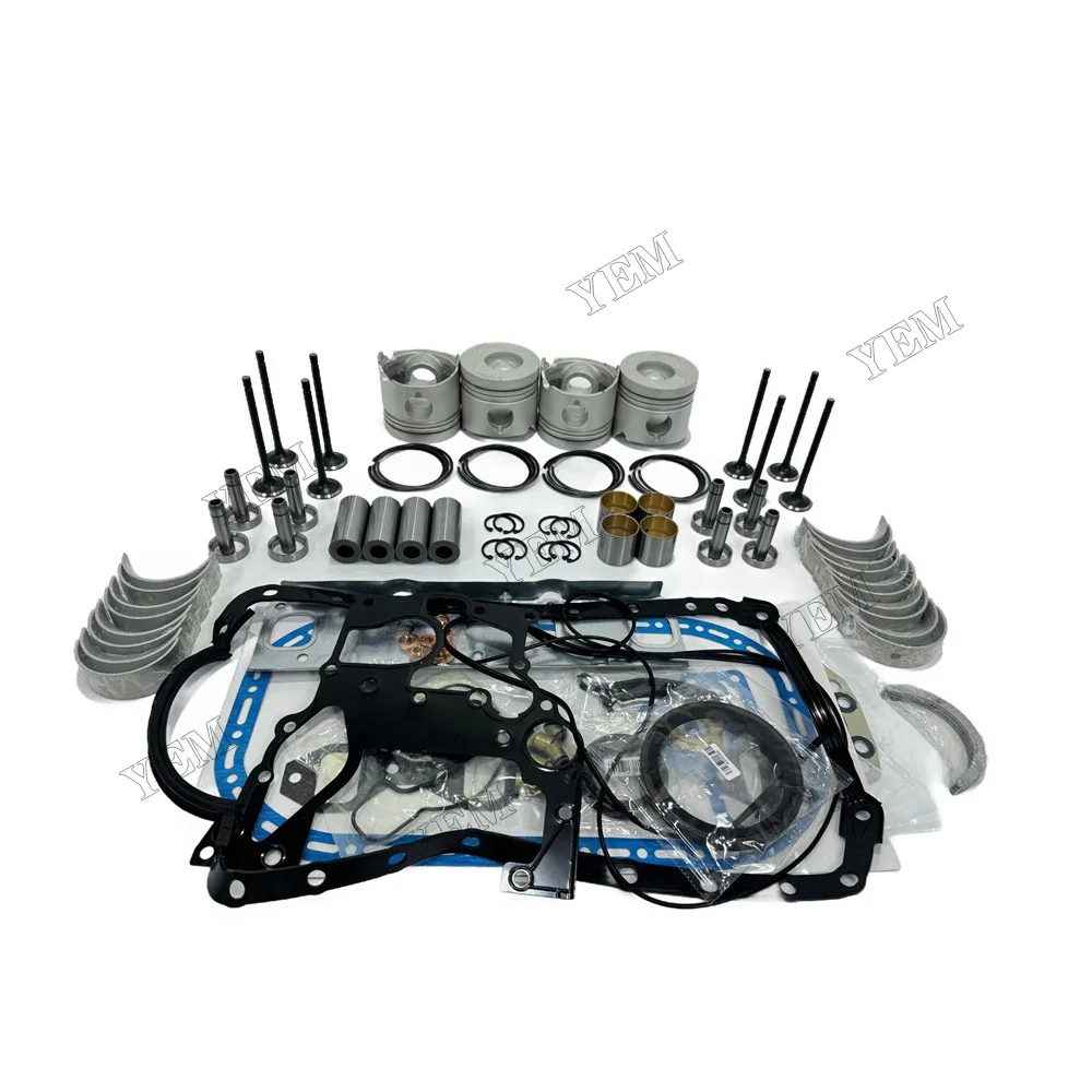 Engine Rebuild Kit With Piston Ring Bearing Valves Overhaul Gasket Set Compatible for Isuzu 4JA1s Replacement Engine Spare Parts 3