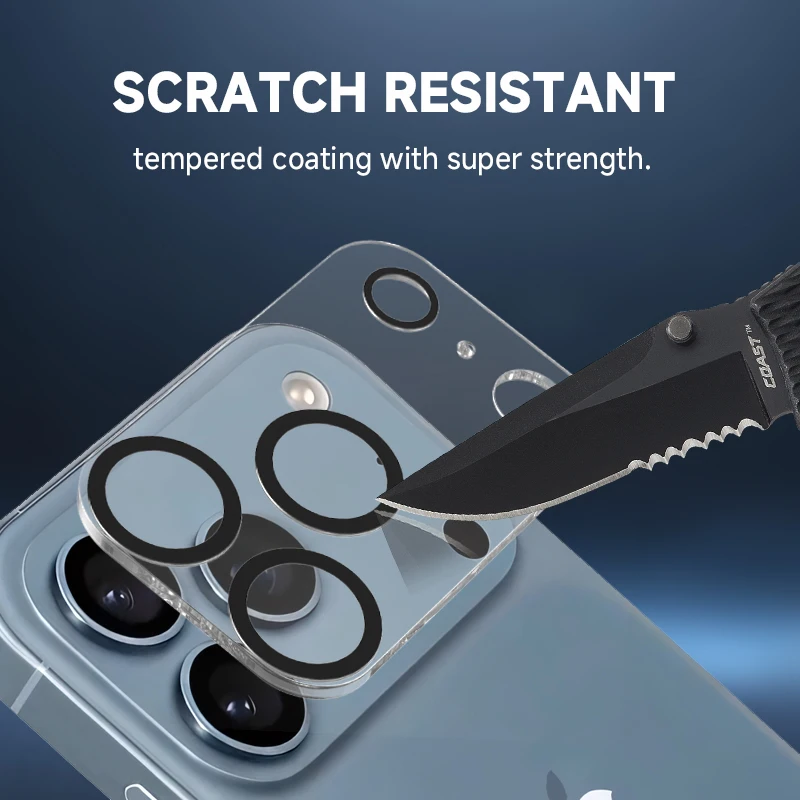 product 9h hd clear silk acrylic integrated lens screen protector anti broken camera lens screen protector for iphone 17 pro max-5