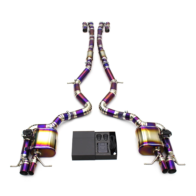 Catback Exhaust Pipes For Mercedes-Benz S500 / S550 / S63 AMG W222 4.7T / 5.5T 2014-2019 Titanium