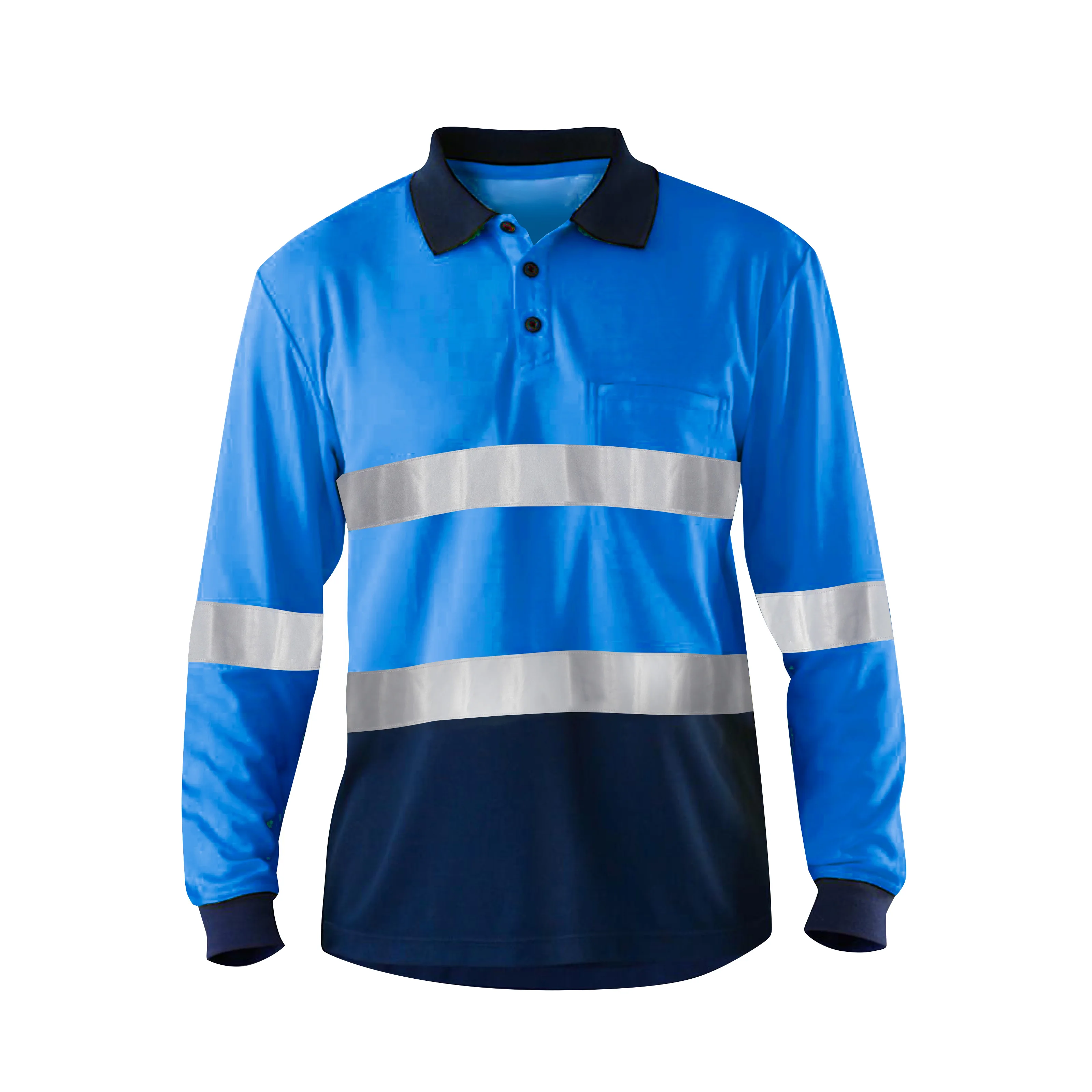 Polo Shirt Long Sleeve Safety Work Shirts WP-01L Reflective Safety