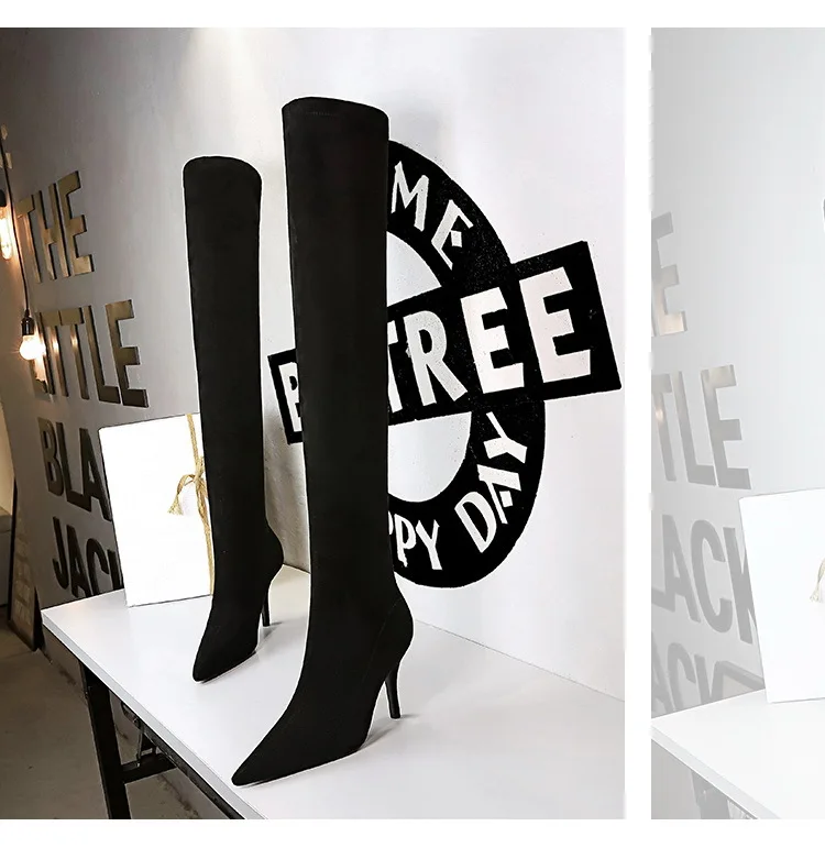 Amazon.com: Botas de mujer de tubo largo botines de tacón alto tobillo  botas desnudas invierno retro medias pantorrilla botas de cordones gruesos  zapatos de nieve botas de nieve para mujeres, Negro, 10 :