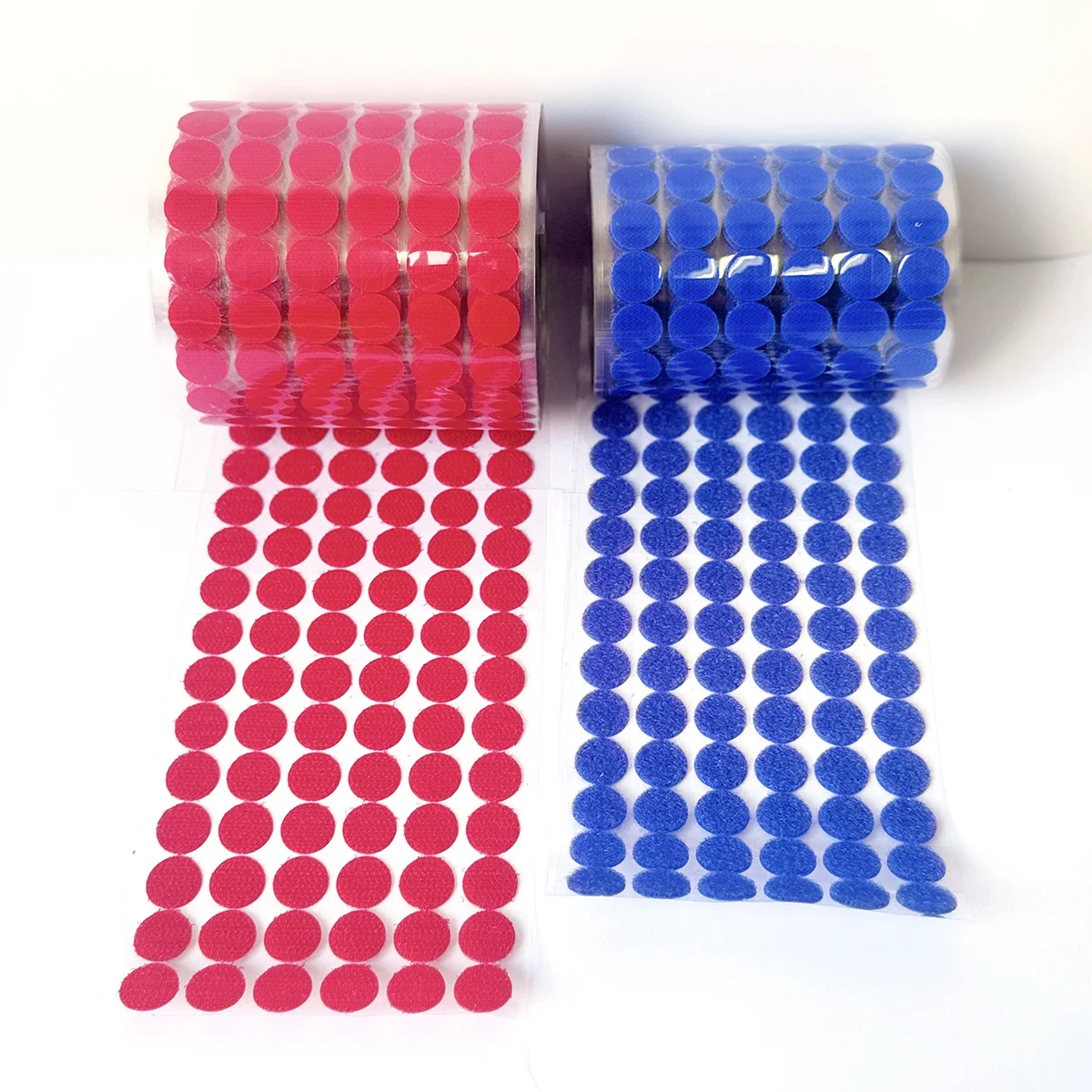 Customizable Round Velcroes Strongly Paste with White Dots 15mm