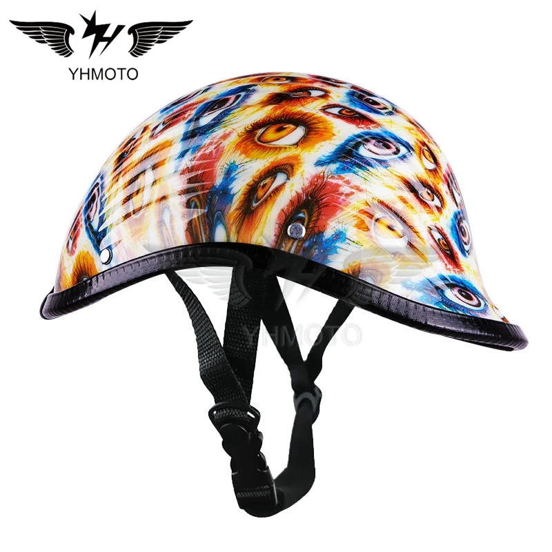 YHMOTO Retro Half Helmet for Motorcycle Custom Novelty Helmet OEM