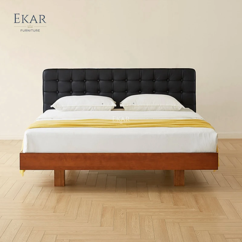 product new design ekar wall mounted nappa leather half leather bedroom bed-62