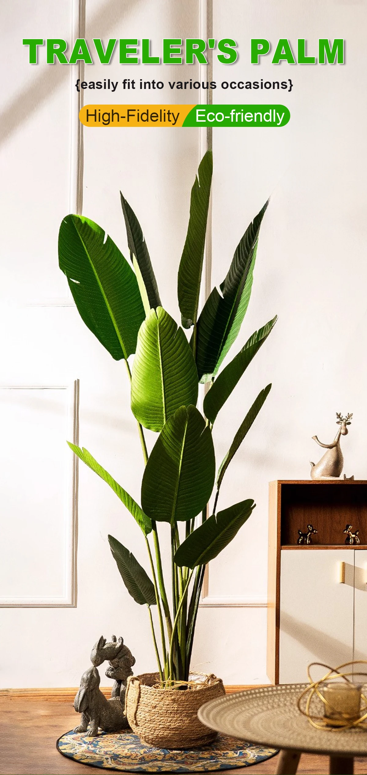 Factory Direct High Quality Realistic Simulation Modern Green Palm Artificial Tree Pot Evergreen Hanging for Indoor Outdoor Use manufacture