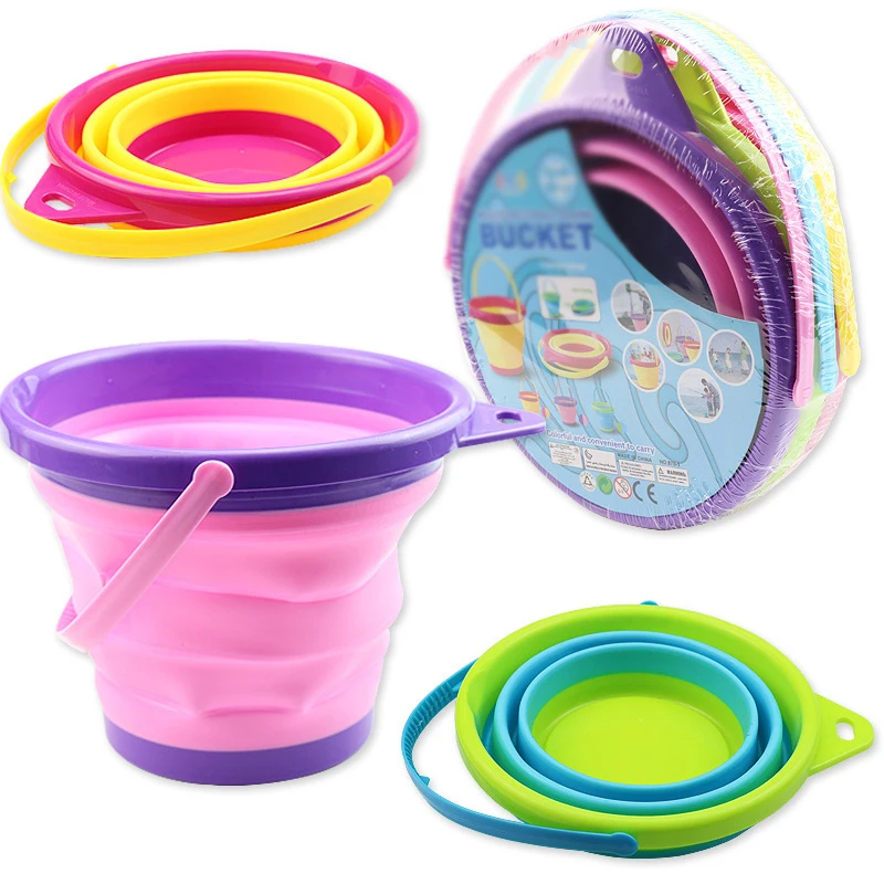 Fun Sand Toys Beach Portable Pail Collapsible Bucket