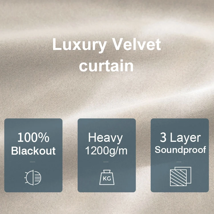 Customize Smart Electric Automatic Remote Control Fabric Hotel Window Velvet Luxury European Living Room Blackout Curtain Modern