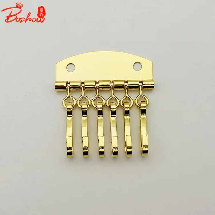 Manufactory  Handbags Key Pouch Accessories Six Toothed Buckle Metal  Part For Wallet Hook 4.8*5.5cm Leather Key Pouch BS000401
