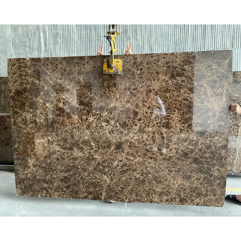 Grosir Lempeng Marmer Emperador Gelap, Dekorasi Modern untuk Kamar Mandi, Ruang Tamu, Lantai, Tangga, dan Dinding, Desain Marmer Cokelat