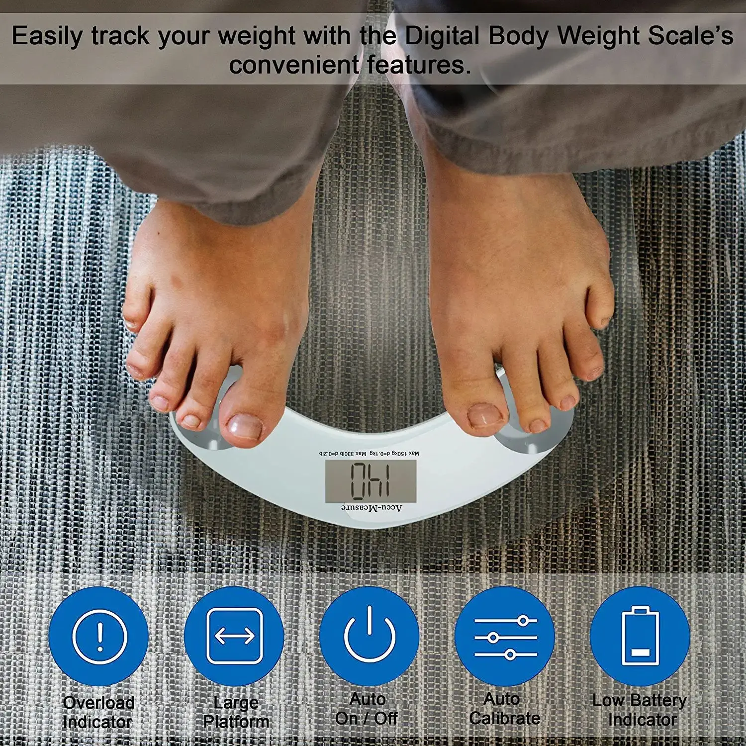 180 kg 396 lb Household Tempered Glass Weight Scale Square 300 X 300 mm  Digital Bathroom Scale