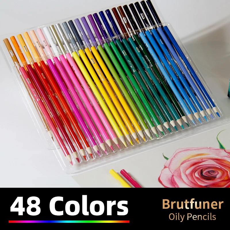 Wholesale Color Pencils 48 Colors Oily Color Lead 3.0 MM Pine