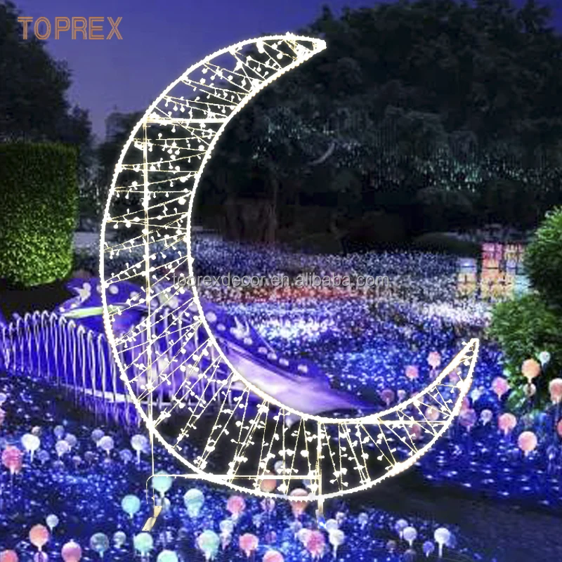 Crescent Led Light 2-meter Large Ramadan Crescent LED Light - Outdoor Decor