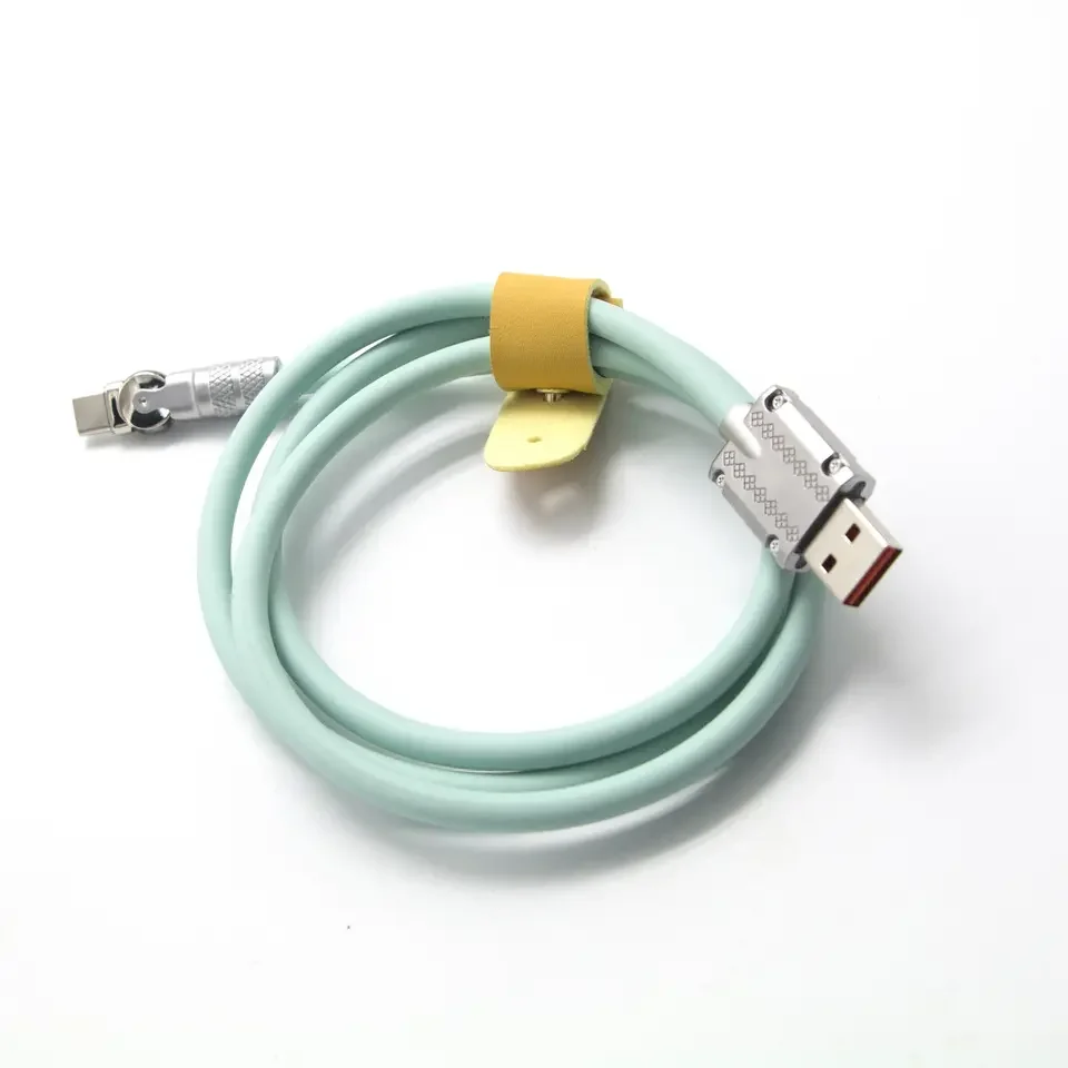 High Quality 120w  Quick Charge Mobile Phone Charger Data Cable Liquid Silicone Feel Usb-c Fast Multi Charging Cable 3 in 1