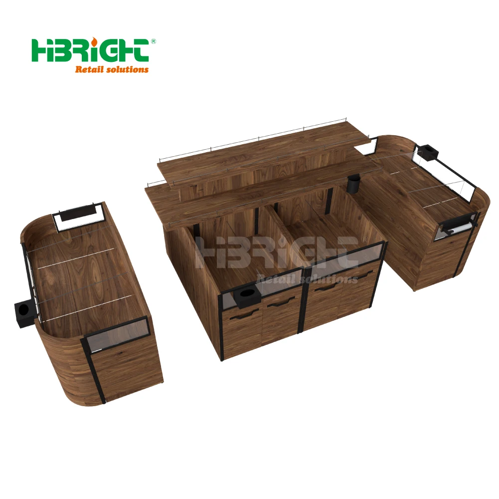 High-Capacity Supermarket Display Stand Customizable Colors Heavy Duty Wooden Steel Cabinet for Rice Spoon Bucket Metal Material