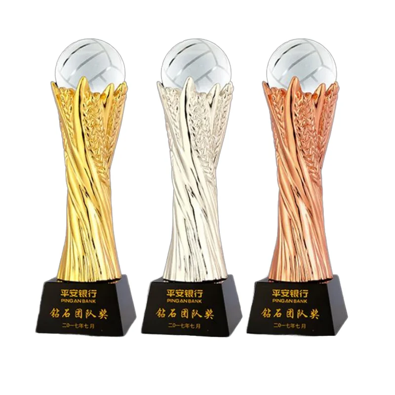 Small Bridge Crystal Custom Badminton Baseball Soccer Golf Trophies League Trophies Glass Crystal Awards Sports Souvenir crafts