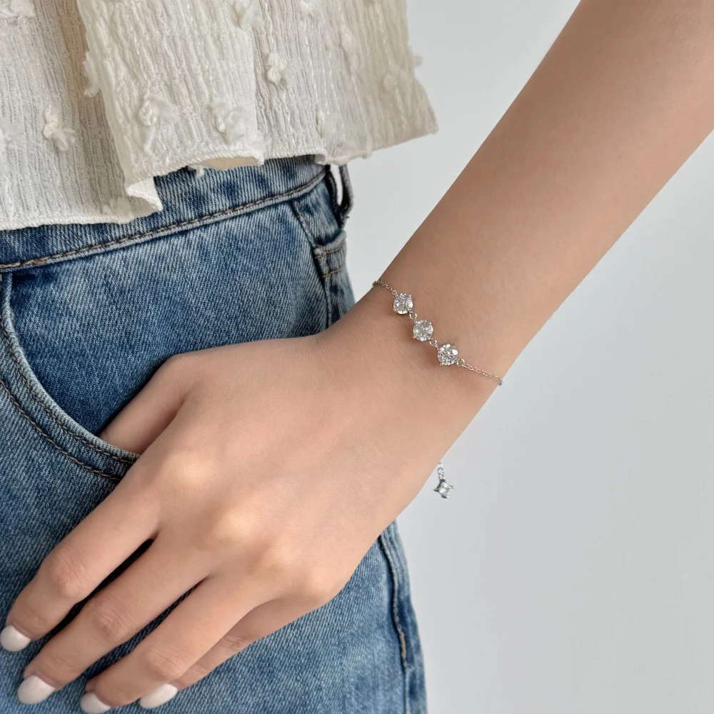 KAKODIY Luxury Series 925 Sterling Silver Rhodium 18K Gold Plated Chain 5A Cubic Zirconia Charm Bracelet Women's Jewelry detail 6