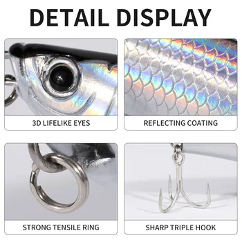 Sink Pencil Fishing Lure, Saltwater Offshore Hard Bait, 11cm/51g Long Cast Metal Lead Bionic Fake Bait Fishing Tackle – Metal Jig – view 5