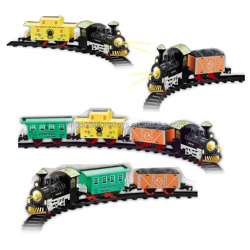 Classic Small Railway Plastic Train Toys Set Railway Tracks Christmas
