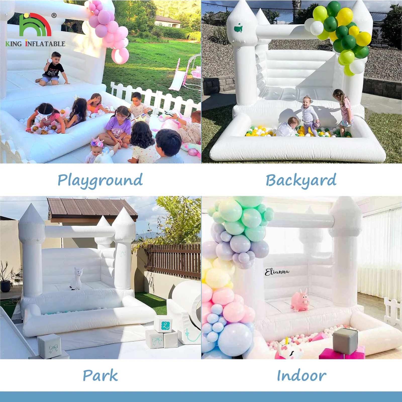 Mini Inflatables Castle Commercial Inflatable White Bounce Castle Kids Inflatable Party Jumping ...
