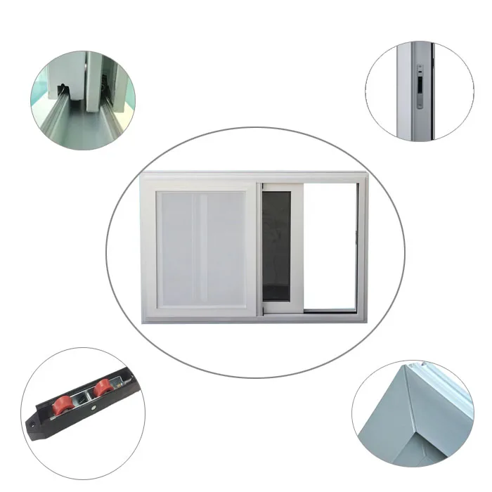 70 Series Big Kenya Aluminum Sliding Window With Built In Aluminum Bars
