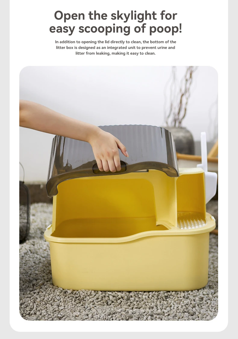 Litter Box Oversized Hallway Type Spatter-proof Fully Enclosed Litter Box Poop Bowl Deodorant Cat Toilet Cat Supplies details