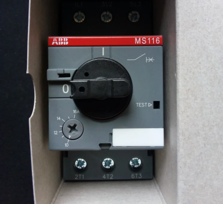 ABB MS132-6.3 Manual Motor Starter, 6.3 Rated Amps, 4.0-6.3 Amps Range