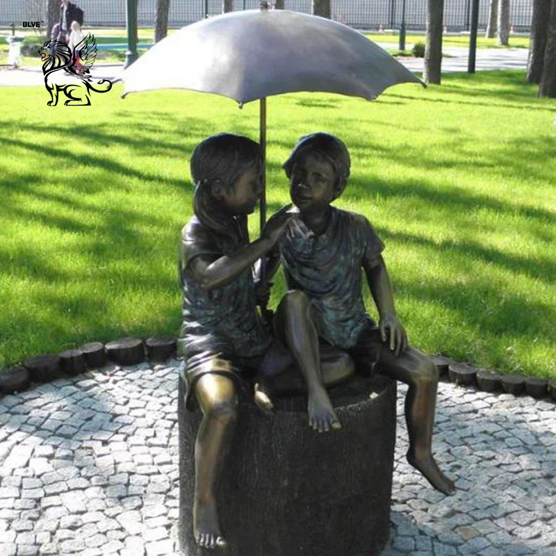 Scultura in bronzo di ragazza che legge un libro, decorazione da giardino per esterni, statua in metallo di ragazza