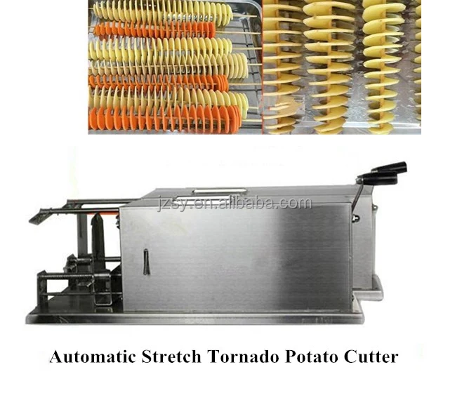 Electric Spiral Potato Litchi Slicer Automatic Stretching Of