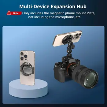 For SMALLRIG 5155 Smartphone Filming Kit 1/4"-20 Threaded Hole Magnetic Phone Mount Cold Shoe for DJI Mic Ball-Head Selfie detail image
