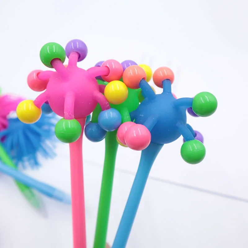 Creative Stationery TPR Decompression Material Ballpoint Pen Cartoon Toy Pen Christmas Gift Pen for Kids