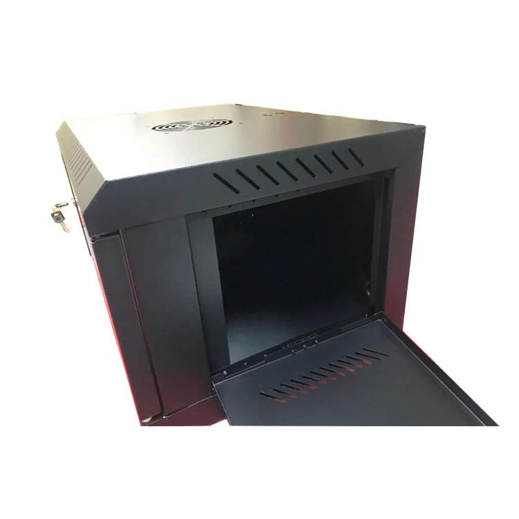 Mini Rack Server 19 Inch Data Enclosure Shallow Depth 530x350mm 4U Wall Mount CCTV Camera Cabinet