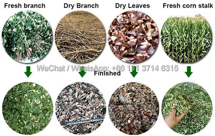 Factory Directly Tree Cutting Machine Branch Crusher Tree Branch Chipper Branch Waste Chipper