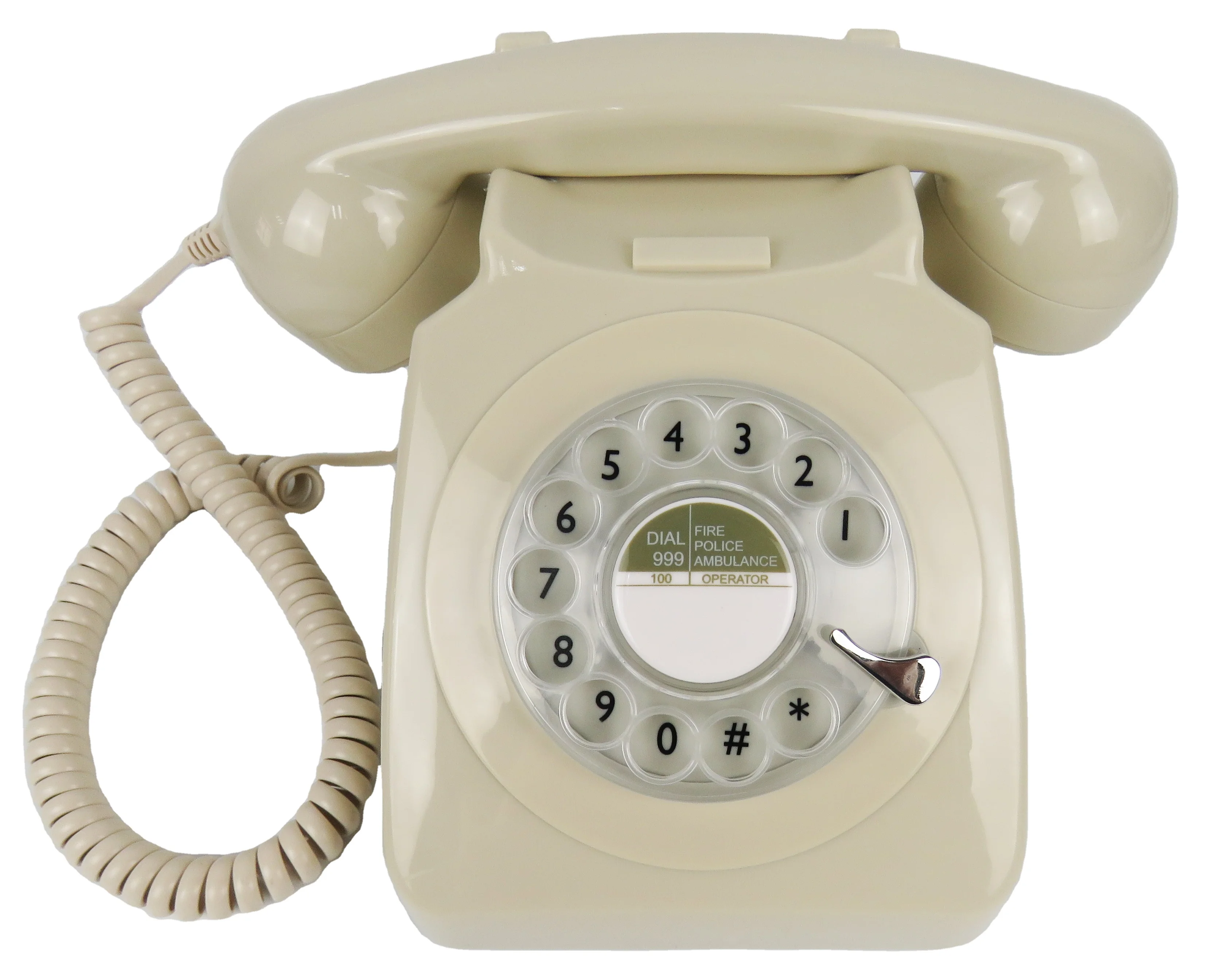 MCHEETA Retro Phone 1960's Vintage Corded Dial Phone Retro Old Telephone Landline Antique Phones for Home/Office（Black） Rotary Phone 