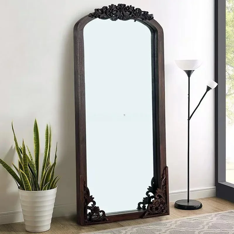 product customized modern style full length wood framed standing dressing floor mirror-3