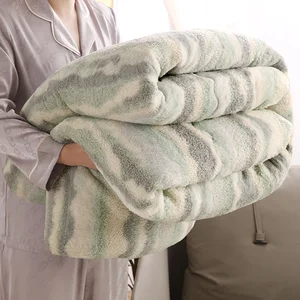 Teddy Sherpa Flannel Fluffy 3PLY  Reversible Throw Blanket Thick Fleece with Filling Blanket  for Bed&Sofa
